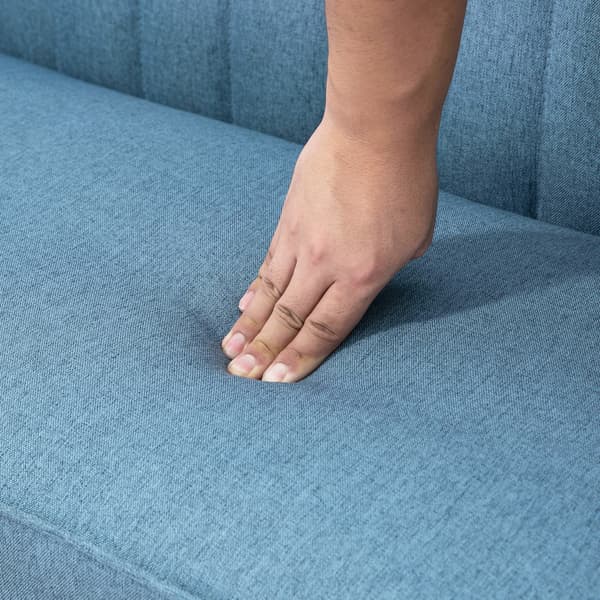 HOMCOM Soffa 2-sits Soffa Tygsoffa Sittmöbler Klädd Soffa Loungesoffa Blå