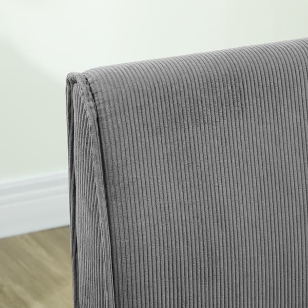 HOMCOM 2-sits soffa, soffa med manchesterlook, träben för sovrum, grå