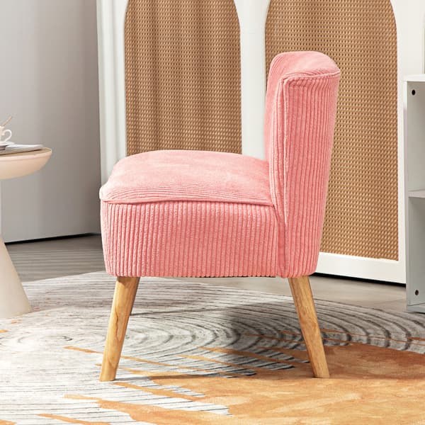 HOMCOM 2-sits soffa klädd soffa tvåsitsig soffa manchesterliknande polyester rosa