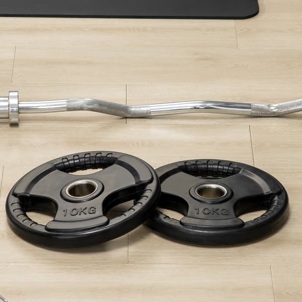 SPORTNOW 2-pack olympiska viktskivor 2 x 10 KG viktskivor för tyngdlyftning