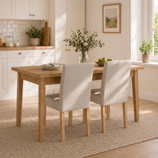 HOMCOM Matstolar 2-pack Köksstol med Ryggstöd, Linne-look