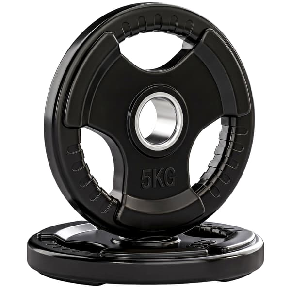 SPORTNOW 2-pack olympiska viktskivor 2 x 5 KG viktskivor för tyngdlyftning