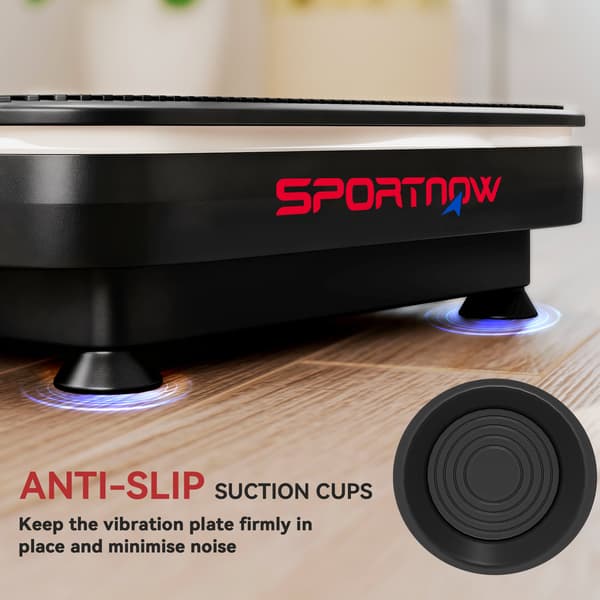 SPORTNOW Vibrationsplatta med 99 intensitetsnivåer och 3 förprogrammerade program