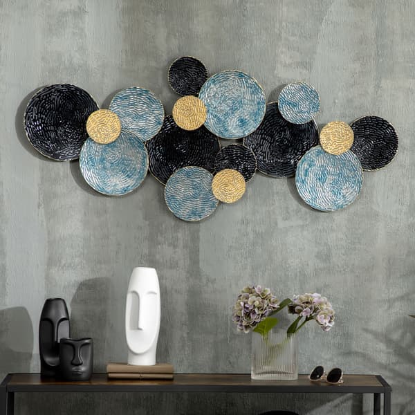 HOMCOM 3D Väggmålning Väggprydnad Metallbild för Sovrum Matsal 121 x 53cm