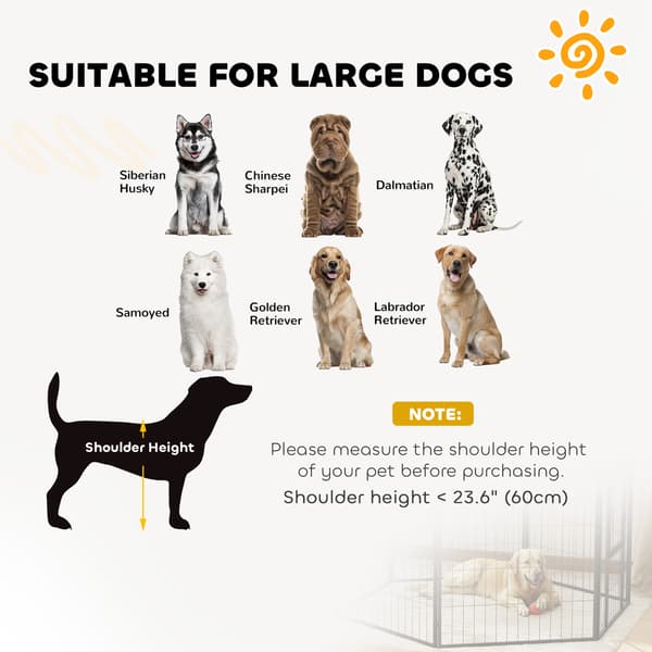 PawHut 2-pack förlängning för valphage, hundstängselpaneler, stål, grå