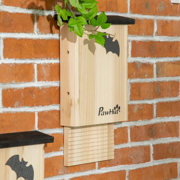 PawHut Fladdermushus 3-pack, Fladdermushus Holk för Fladdermöss, Trä