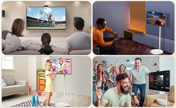 MESWAO 32" bærbart smart-tv på stativ  8+128 GB  Android 13   Touchscreen Full HD 1920x1080  8-core processor