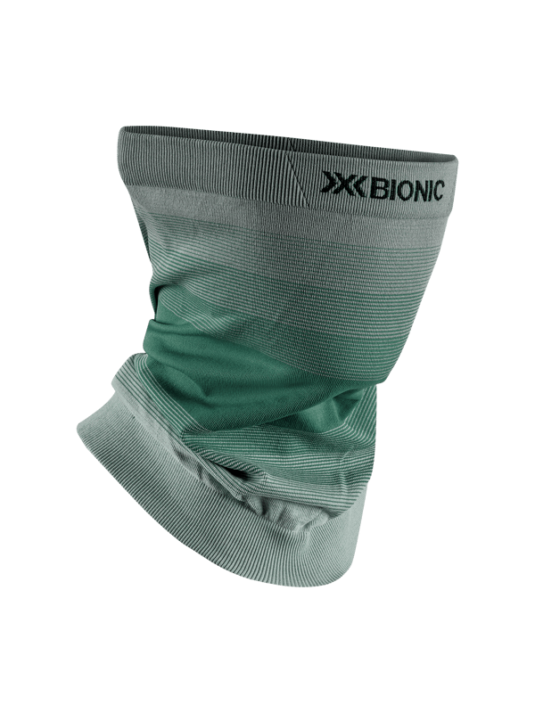 X-BIONIC Invent Fx Neckwarmer halsvärmare med 3D Bionic Sphere System, Sage Green/Light Grey/Optical White, S/M