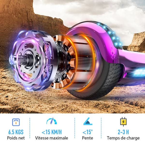 Pakke med rosa Hoverboard og sort Hoverkart - RCB - Super gave til børn