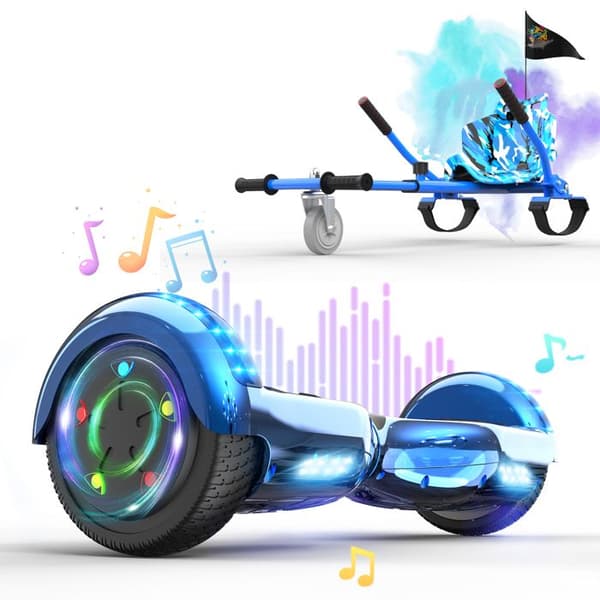 Hoverboard RCB 6.5 Tuumaa Bluetooth LED Karting Säädettävä Sininen