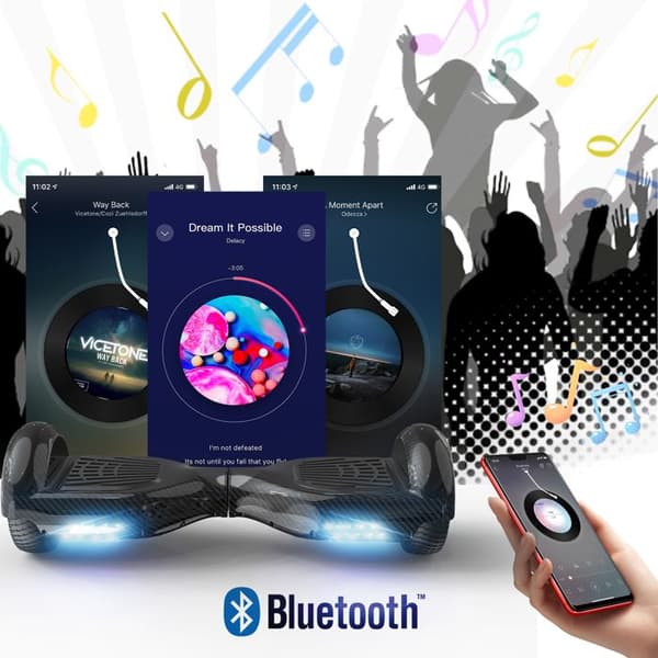 Musta Hoverboard ja musta Hoverkart - RCB - Loistava lahja lapsille