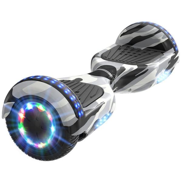 RCB Hoverboard 6,5 tum – Bluetooth och LED – perfekt present till barn – armégrön
