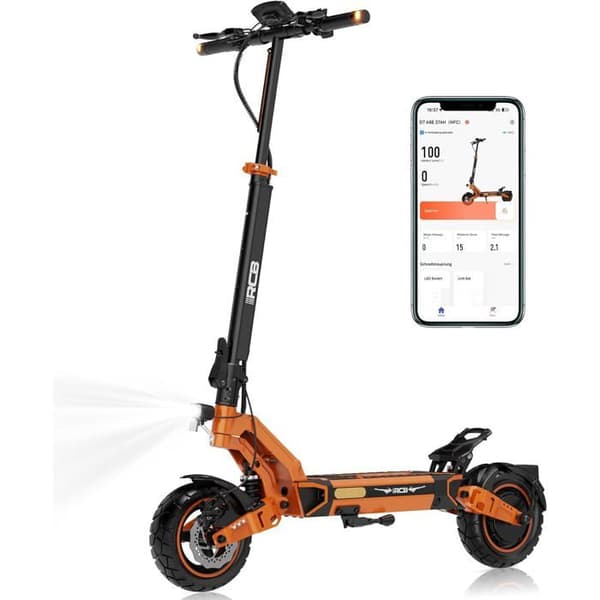 RCB D7 Elscooter 500W 48V 20,8Ah Räckvidd 80–100 km