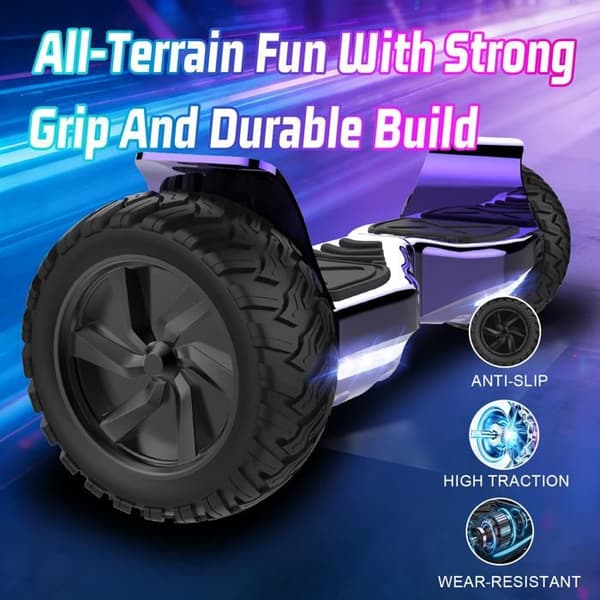 RCB Hoverboard 8,5 tommer dobbelt motor APP voksen barn – cool gave – lilla