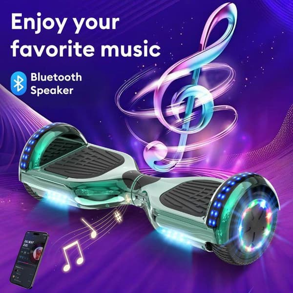 RCB Hoverboard 6,5 tum – Bluetooth och LED – perfekt present till barn – grön