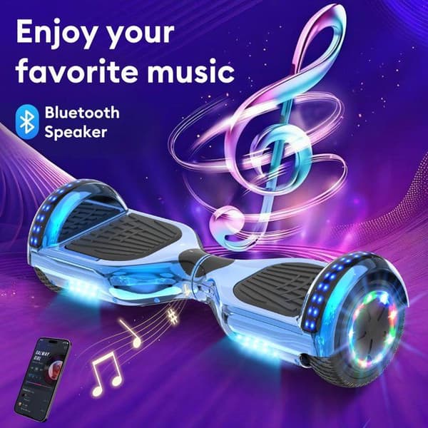 RCB Hoverboard 6,5 tum – Bluetooth och LED – perfekt present till barn – blå