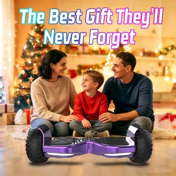 RCB Hoverboard 8,5 tommer dobbelt motor APP voksen barn – cool gave – lilla