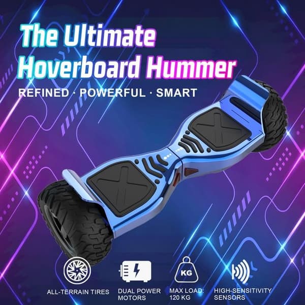 RCB Hoverboard 8,5 tum dubbelmotor APP vuxen barn – cool present – blå
