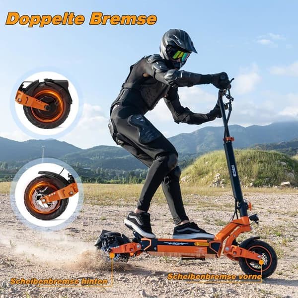 RCB D7 ABE Elscooter 500W 48V 20,8Ah Räckvidd 90–100 km