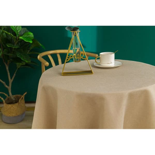 Rund antistain duk beige 160 cm - Beige -