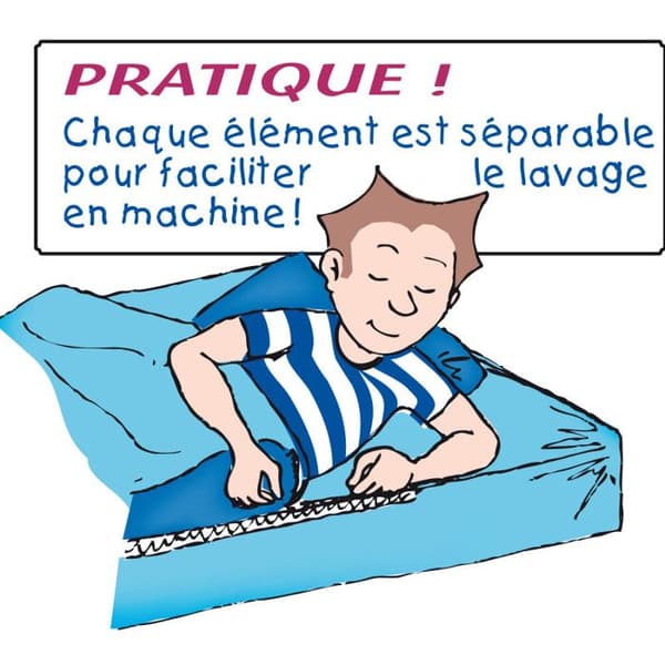 Caradou sovkit för Bleu Calin enkelsäng - Pralin / Beige