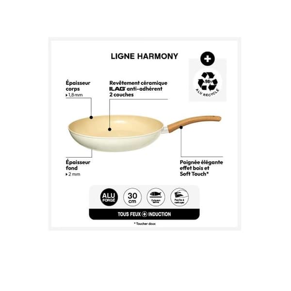 Stekpanna i smidd aluminium "Harmony" diameter 30 cm
