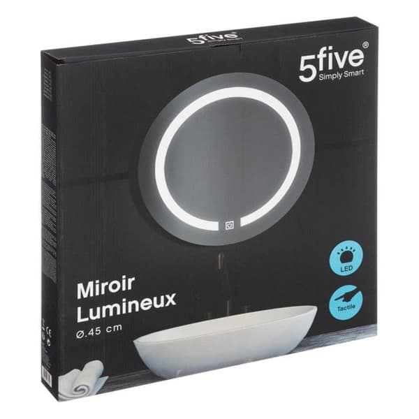 Rund “Led” touch väggspegel diameter 45 cm Atmosphera