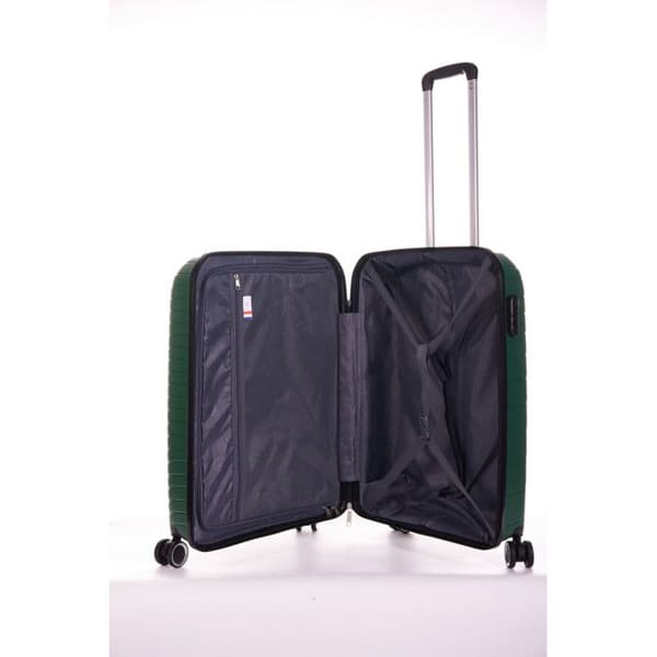 Set med 3 resväskor i polypropylen "Travel Light" - LYS Paris 2500/3 - Grön