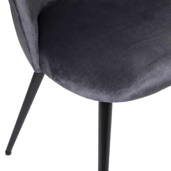 Set med 2 stolar i sammet "Slano" Atmosphera - 52x54x84 - Grå