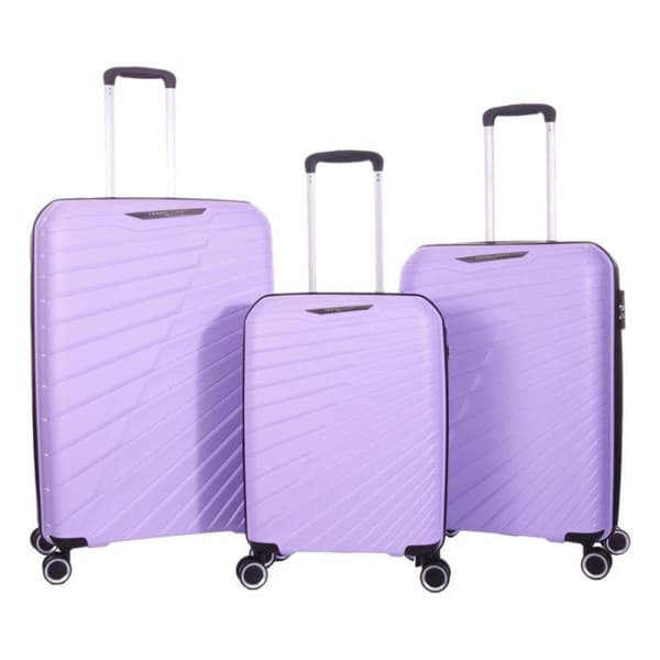 Set med 3 resväskor i polypropen "Travel Light" - LYS Paris 2500/3 - Lila -
