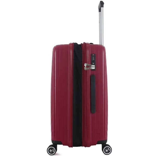 3-pack av utsträckbara hårda resväskor Trolley Polykarbonat - LYS Paris 2401/3 - Röd