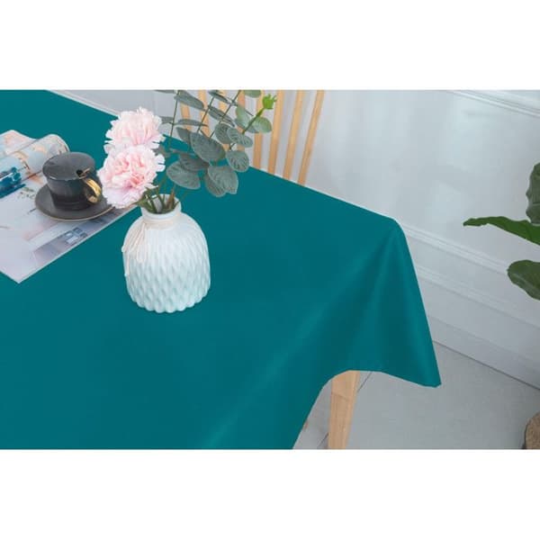 Belagd duk med anti-fläckbehandling Peacock Blue rektangulär 145 x 240 cm