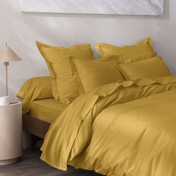 Kuddfodral i percale av kammad bomull "Julian" Ren Bomull - 45x185 - Julian Mango