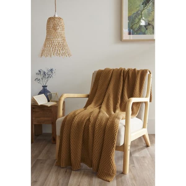Rutig 125 x 150 cm Polyester trikå uni "Olympia" Le fil d'Ariane - Kamel