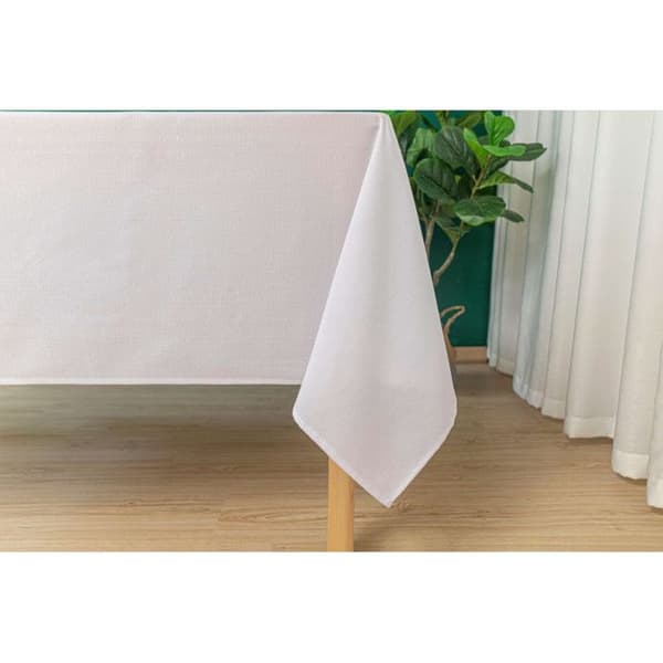 Enfärgad fläckavvisande duk Vit rektangulär 145 x 240 cm - Vit -