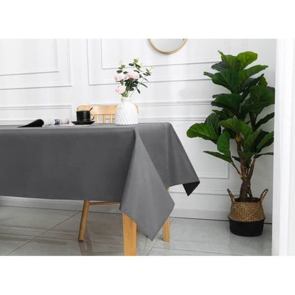 Bordduk belagd med fläckskydd Behandlad rektangulär 145 x 240 cm - Grå -