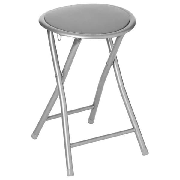 Fällbar PVC-pall "Elisa" Atmosphera - Grå - Styck - Grå -