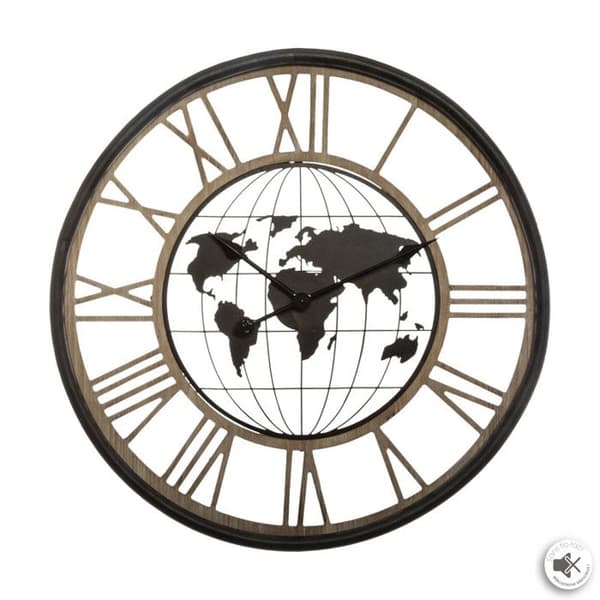 Klocka "Världen", metall Diameter 67 cm Atmosphera - -