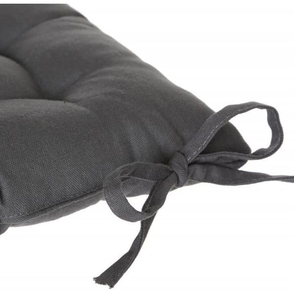 Stolsdyna med knutar 38 x 38 cm Atmosphéra - Mörkgrå