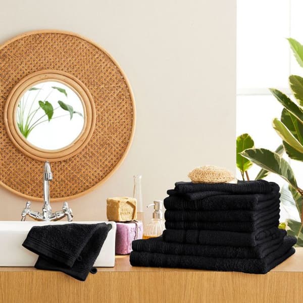 Komplettset 10 delar "Spa" badrum / 400 gr/m² - "Spa" Tryffel
