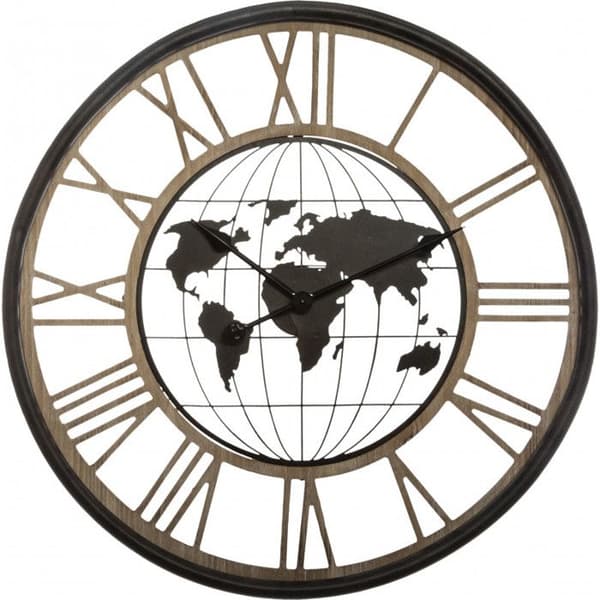 Klocka "Världen", metall Diameter 67 cm Atmosphera - -