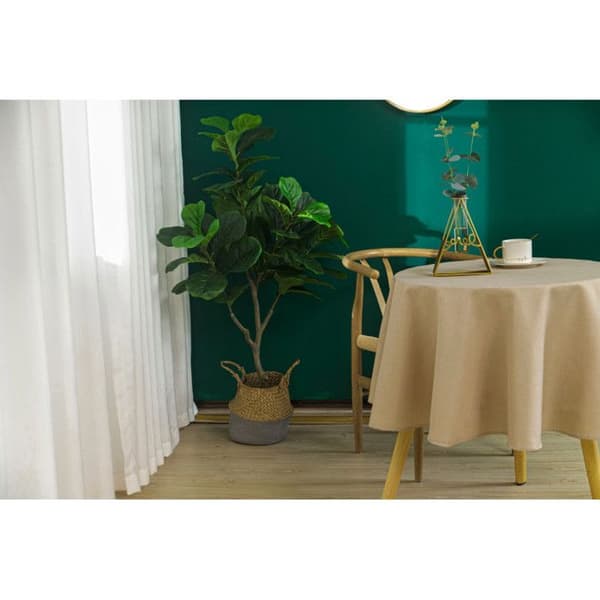 Rund antistain duk beige 160 cm - Beige -