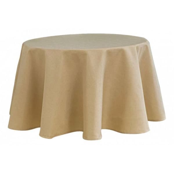 Rund antistain duk beige 160 cm - Beige -
