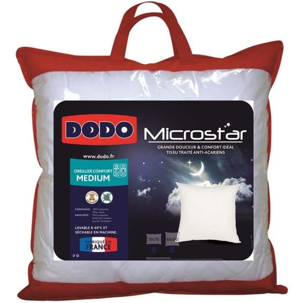 Set med 2 mikrofiberkuddar Medium Antiallergiska "DODO" - 60x60