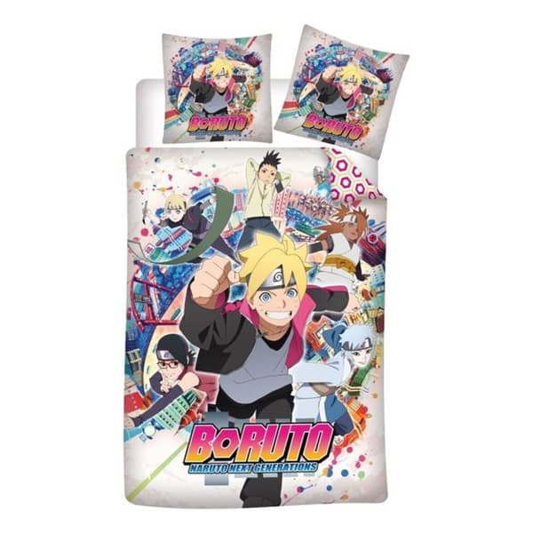 Påslakanset 140 x 200 "Boruto" mikrofiber / 100% polyester