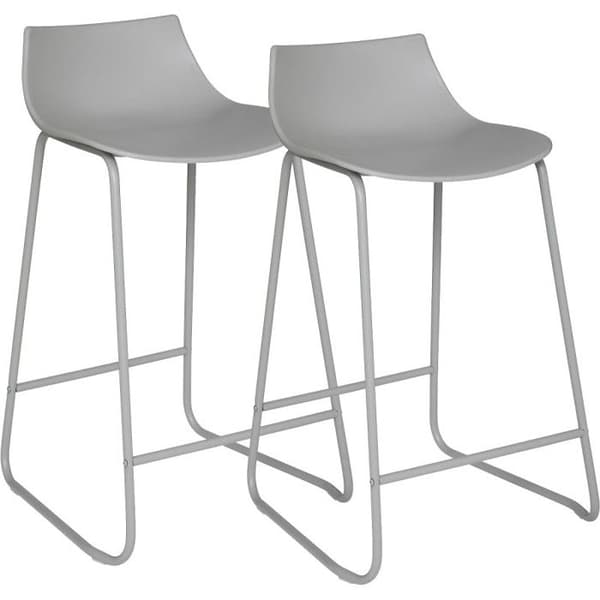 Set med 2 barstolar Design "Otac" Atmosphera - Grå - Grå -