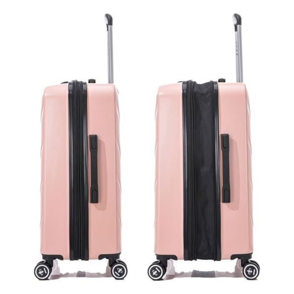 Sats med 3 Utvidbara Resväskor - 100% ABS - LYS Paris 350/3 - Rose Gold