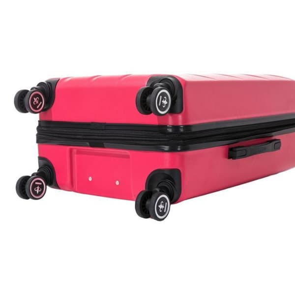 Set med 3 Utökbara Resväskor - 100% ABS - LYS Paris 350/3 - Fuchsia