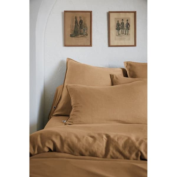Drap housse "Lysandre" alla dimensioner "Lyocel" Fjärilseffekt - 140x200 - Lysandre Kamel