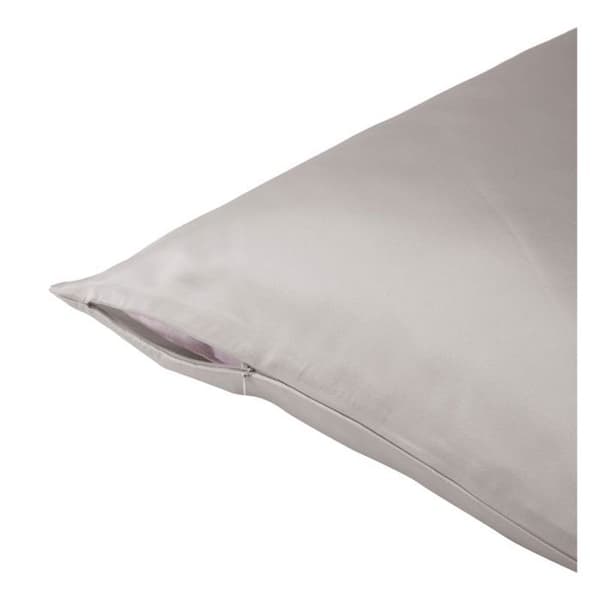 Sängkudde "Silk" Mulberrysilke 100% bomull - Silk Silver - 65 x 65 cm